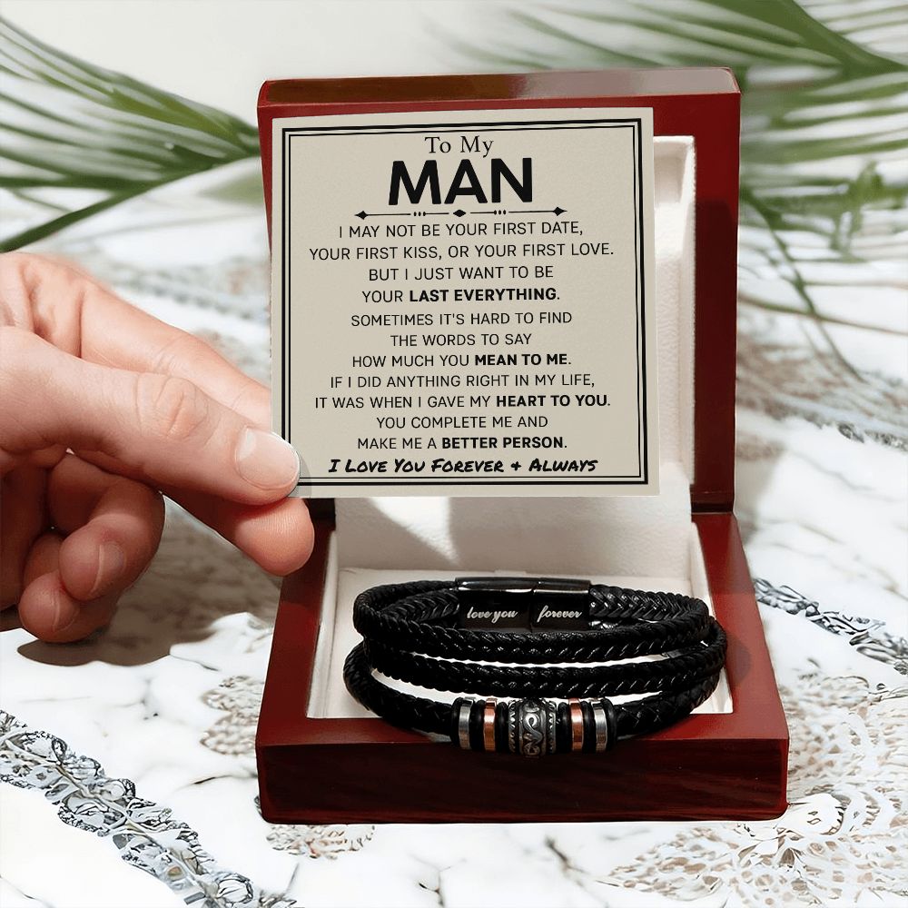 To My Man -Last Everything Love You Forever Bracelet