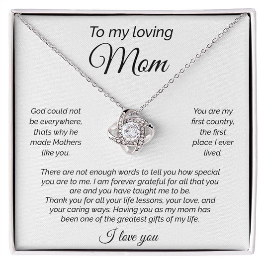 To My Mom | I Love You - Love Knot Necklace