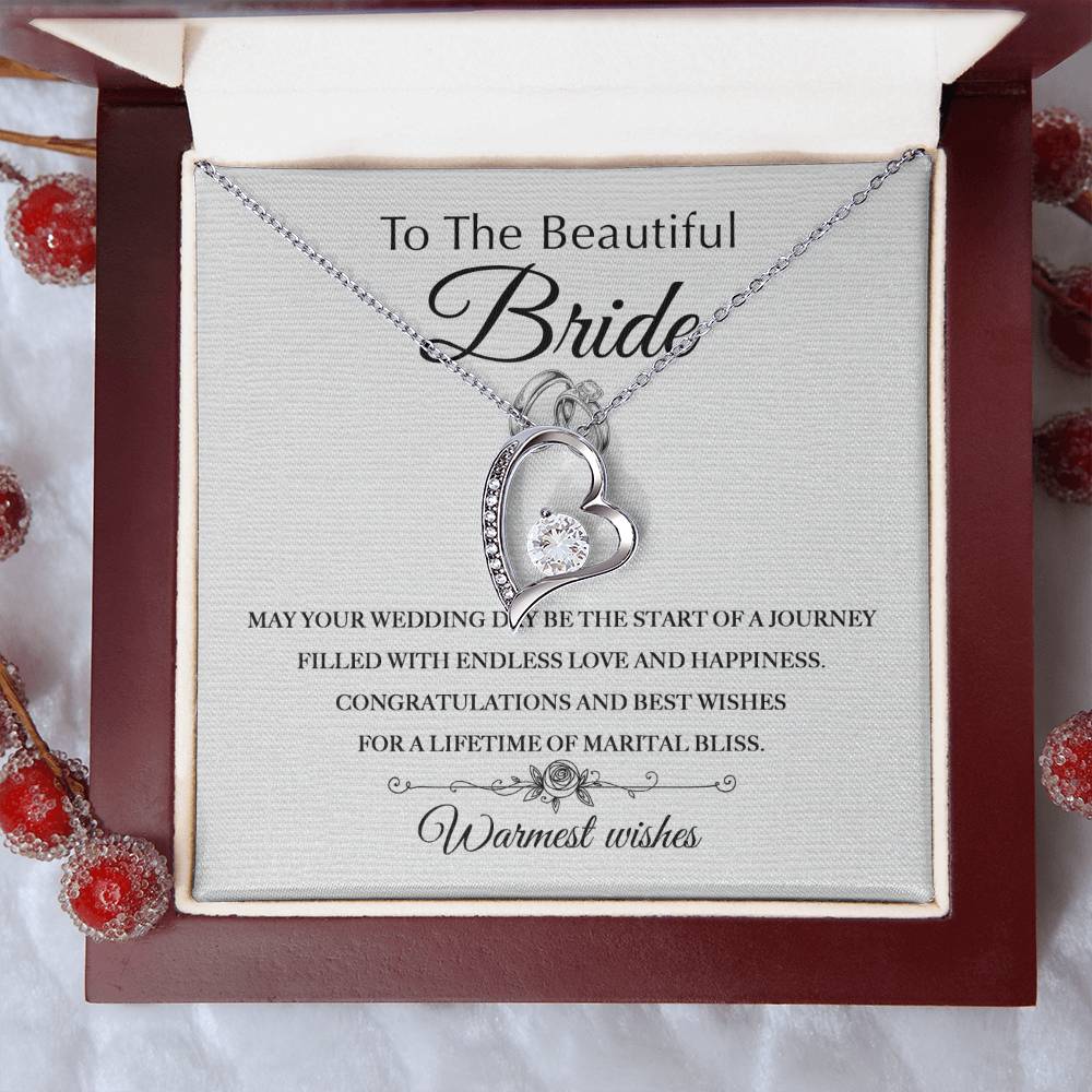 Beautiful Bride - Warmest Wishes - Forever Love Necklace