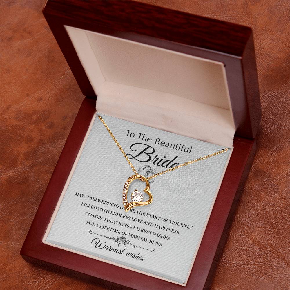 Beautiful Bride - Warmest Wishes - Forever Love Necklace