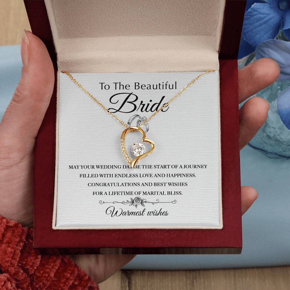 Beautiful Bride - Warmest Wishes - Forever Love Necklace