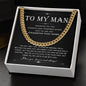 TO MY MAN - MY MISSING PIECE - CUBAN LINK CHAIN