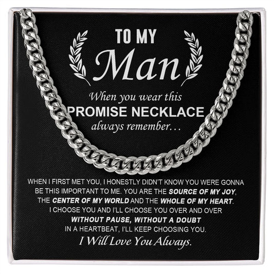 To My Man - Promise Necklace