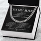 TO MY MAN - MY MISSING PIECE - CUBAN LINK CHAIN