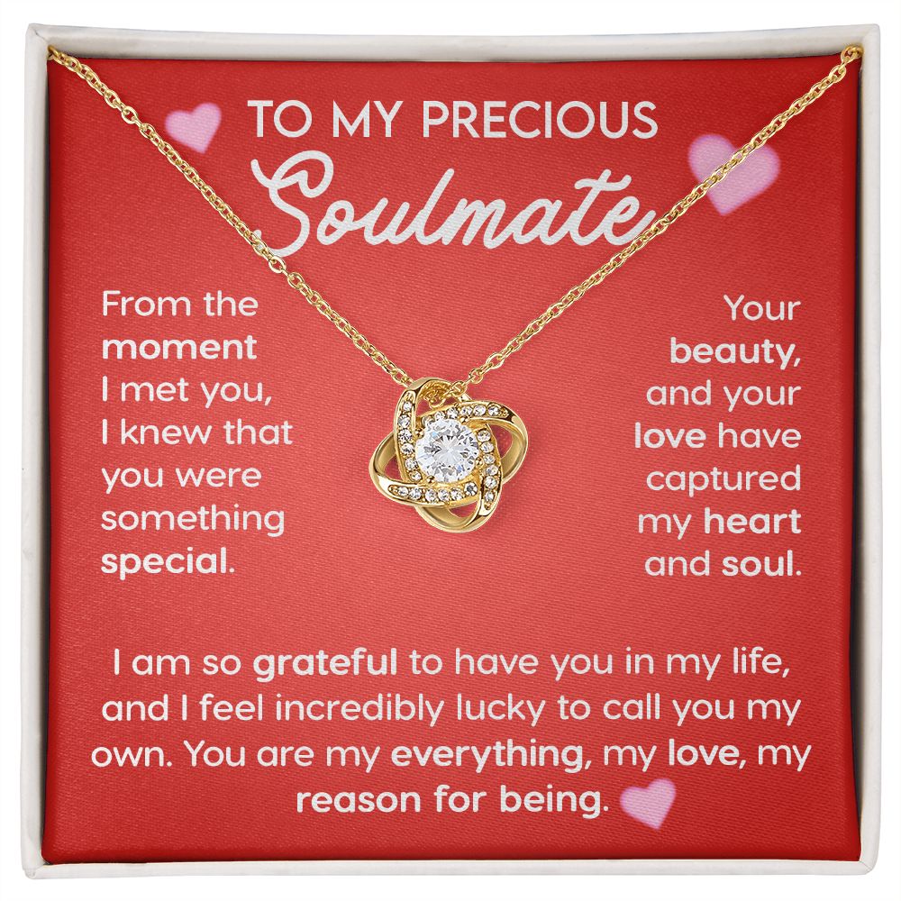 To My Precious Soulmate - Love Knot Necklace