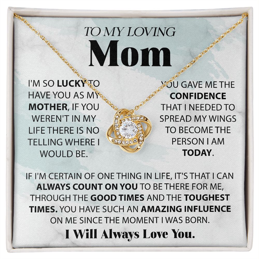 TO MY LOVING MOM - I'M SO LUCKY TO HAVE YOU AS MY MOTHER