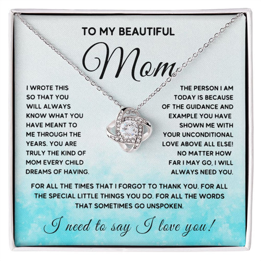 To My Beautiful Mom