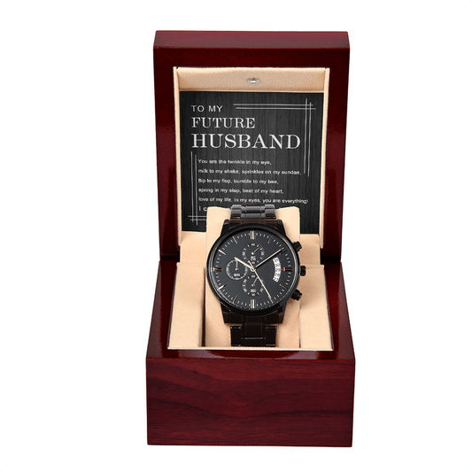 TO MY FUTURE HUSBAND - Black Chronograph Watch