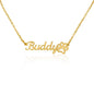 Name Necklace + Paw Print