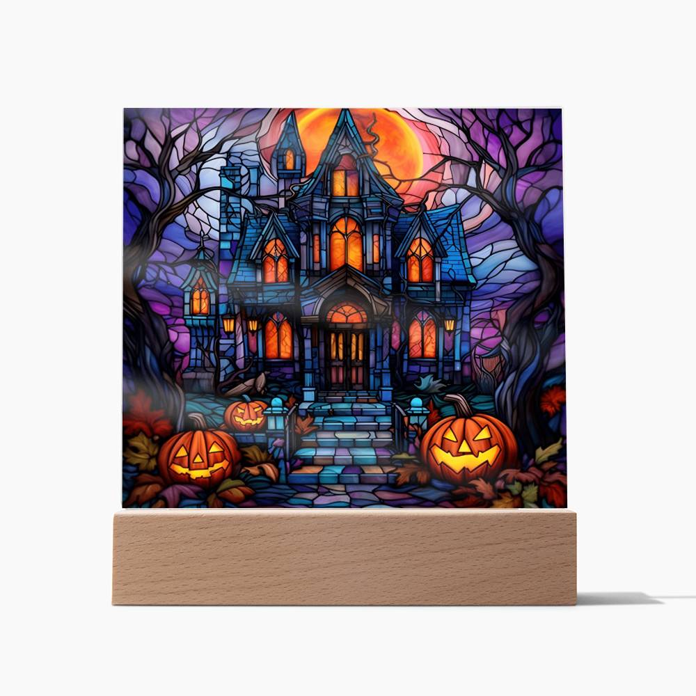 Halloween - House Stained Glass - Acrylic