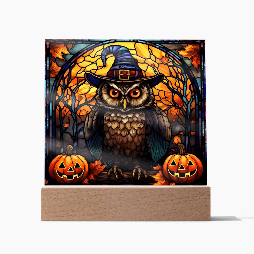 Halloween - Owl Stained Glass - Acrylic