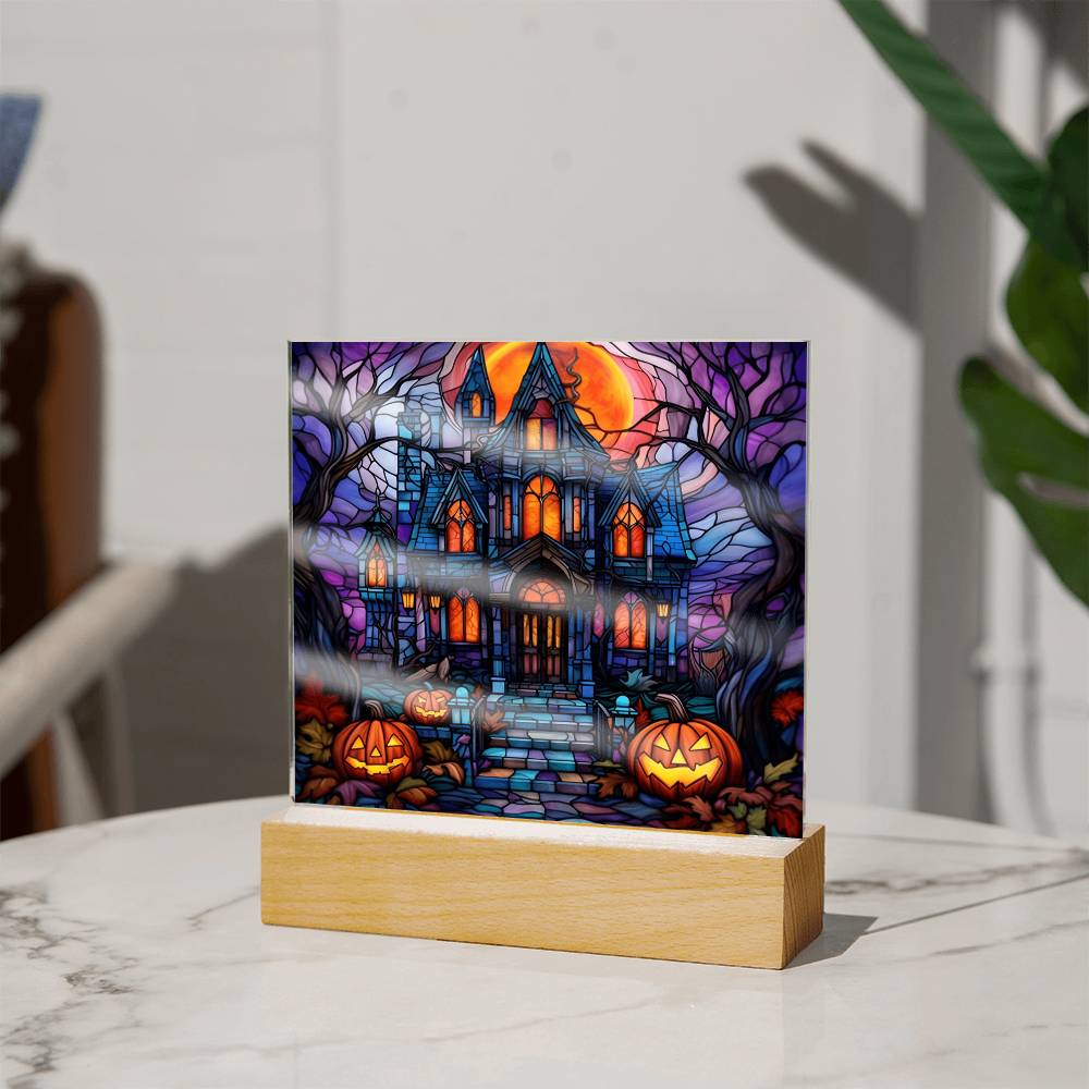 Halloween - House Stained Glass - Acrylic