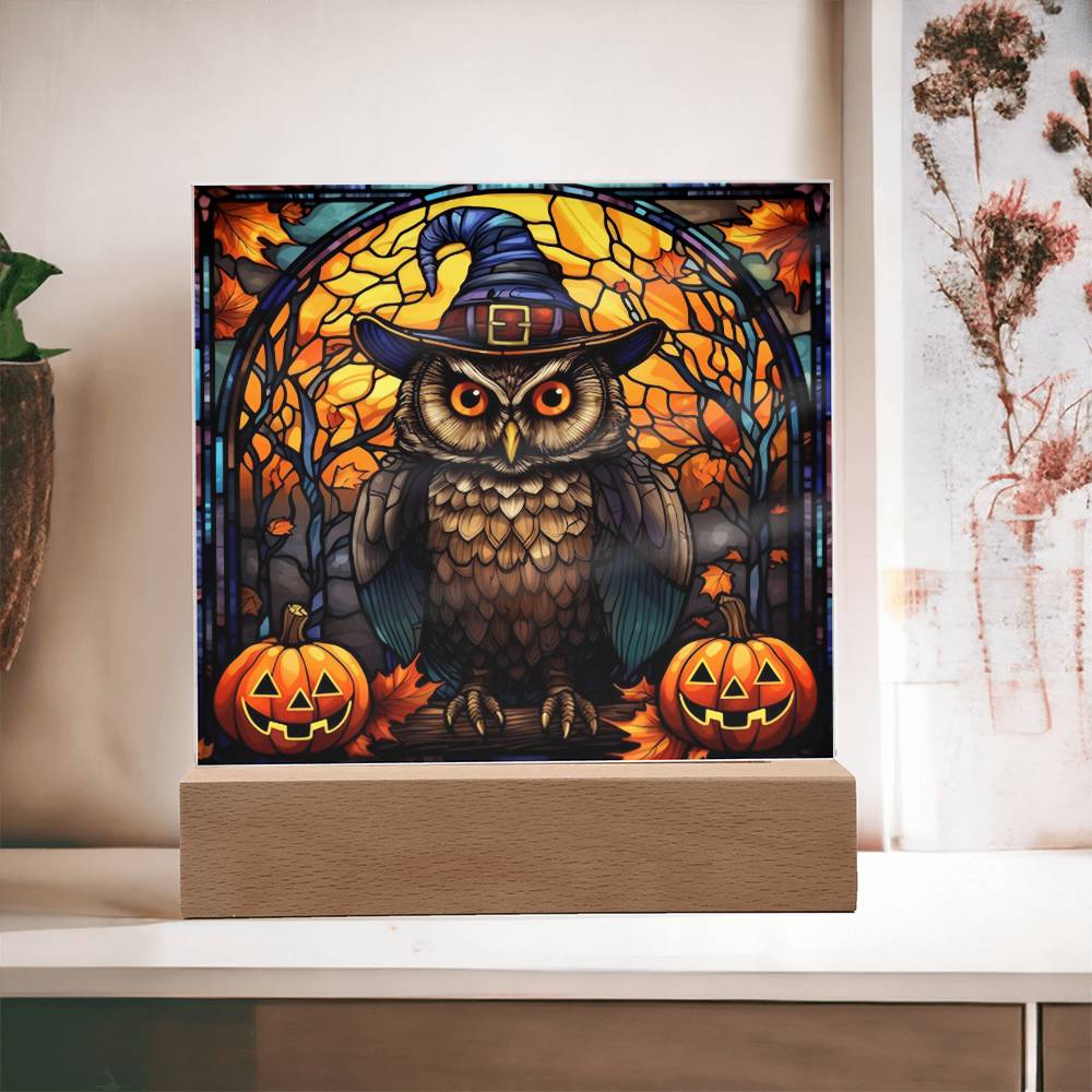 Halloween - Owl Stained Glass - Acrylic