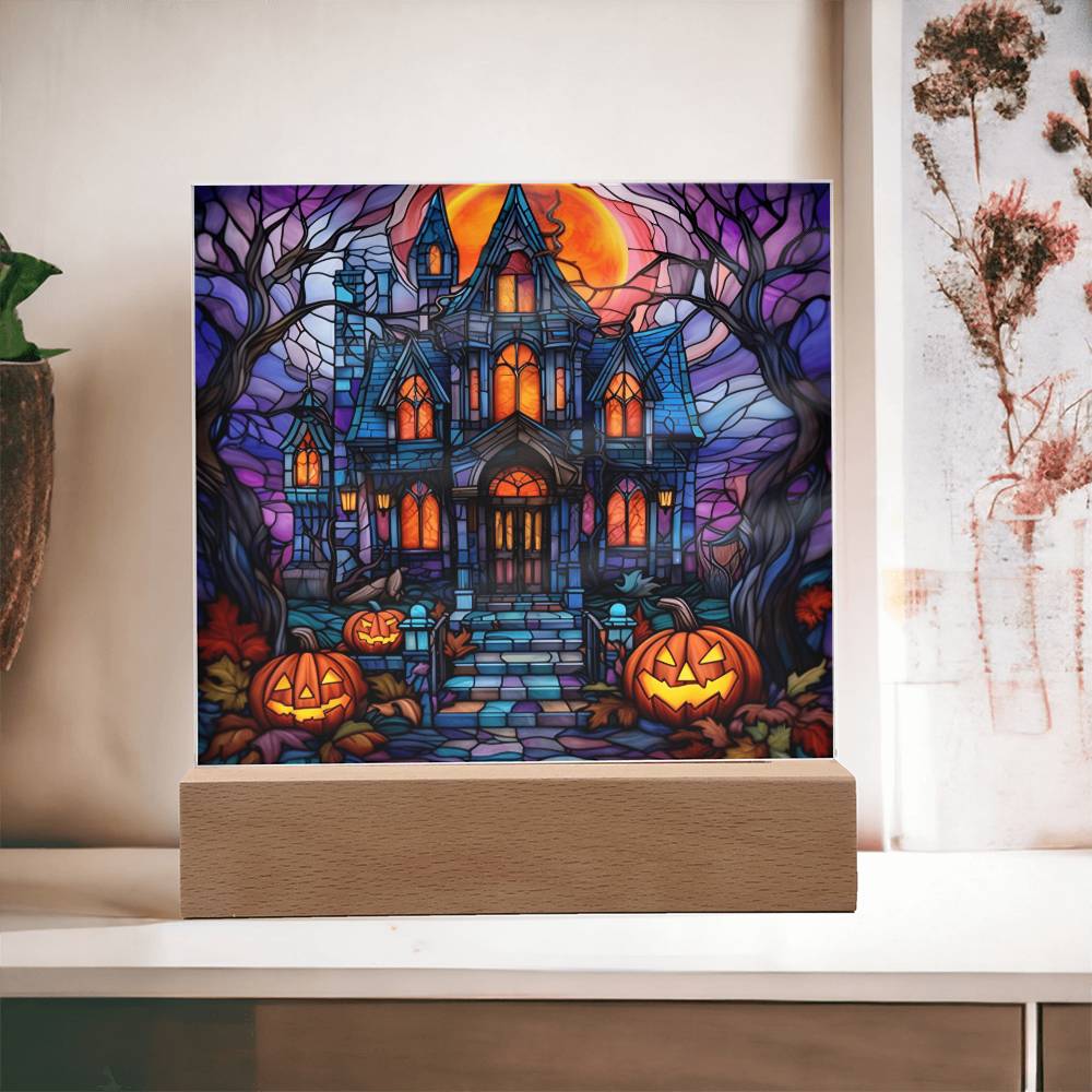 Halloween - House Stained Glass - Acrylic