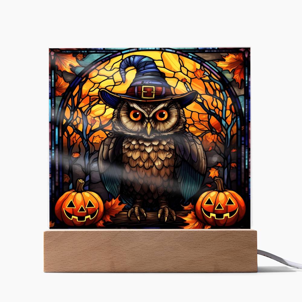 Halloween - Owl Stained Glass - Acrylic