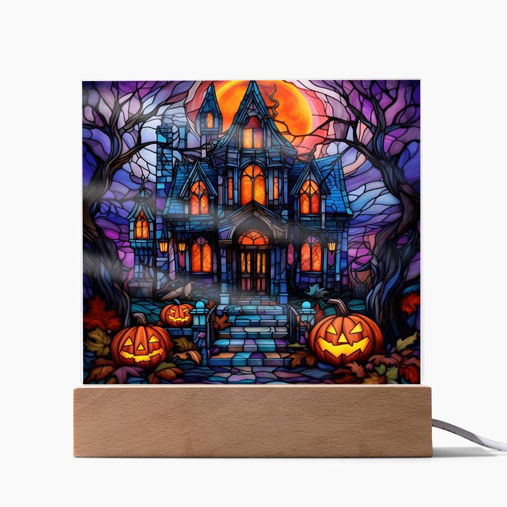 Halloween - House Stained Glass - Acrylic