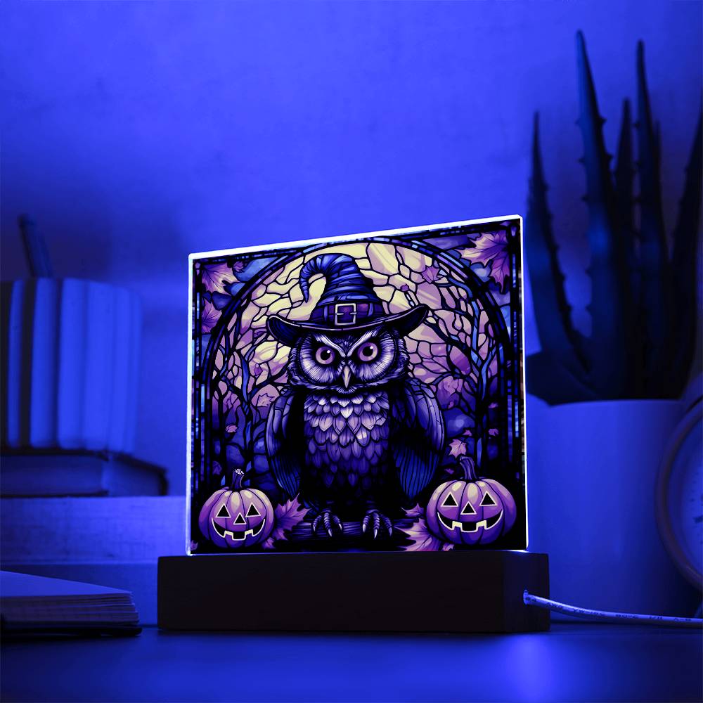 Halloween - Owl Stained Glass - Acrylic