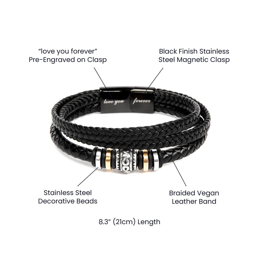 Strength of A Mountain - Men's "Love You Forever" Bracelet