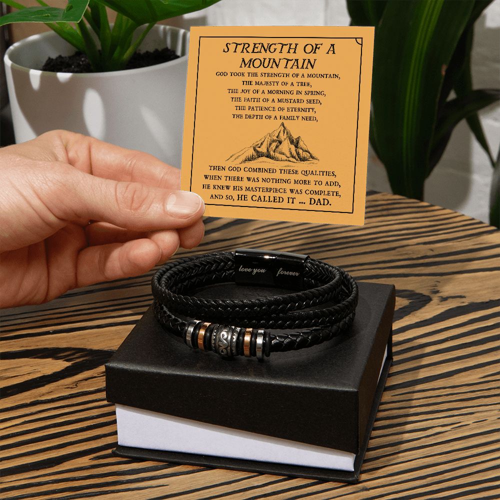 Strength of A Mountain - Men's "Love You Forever" Bracelet