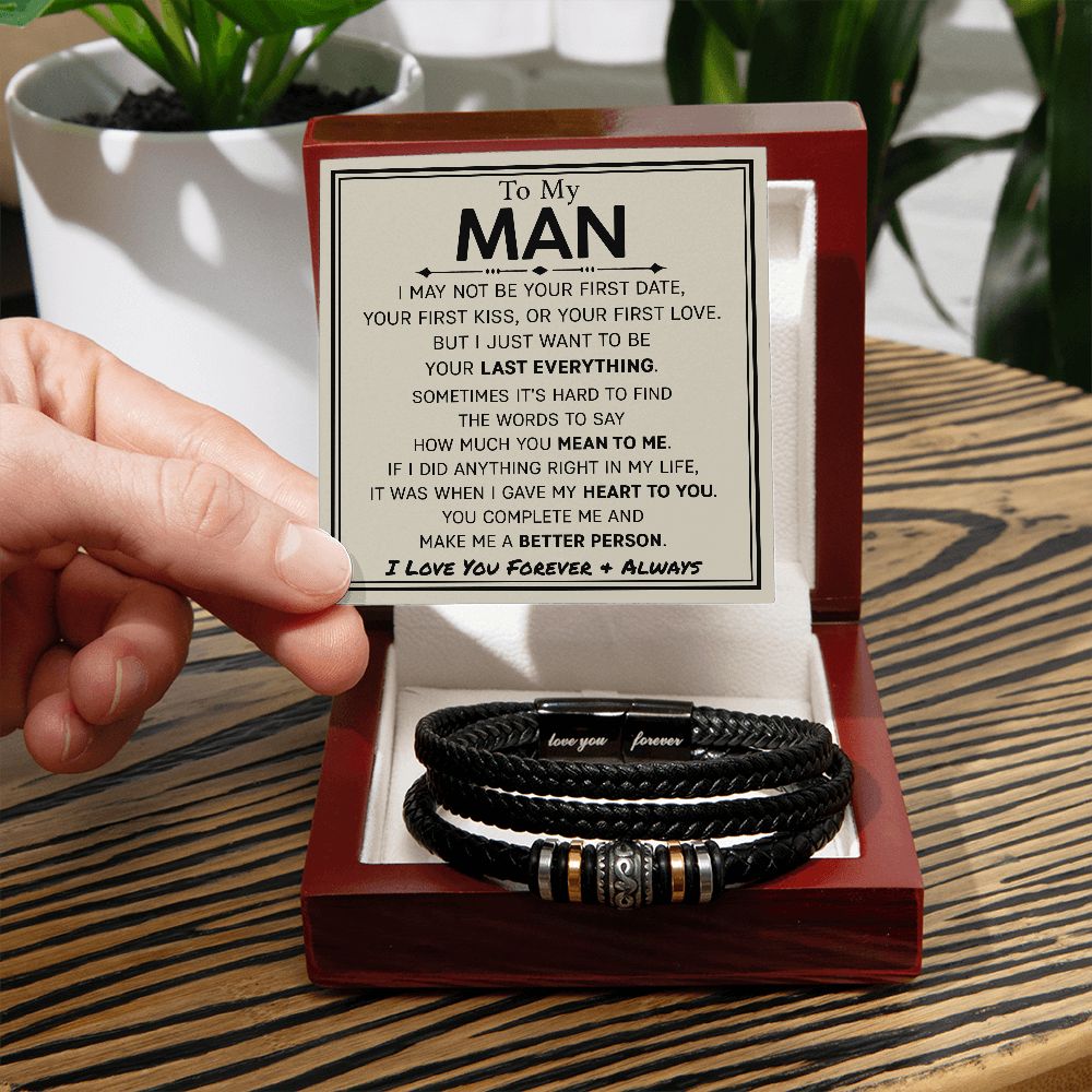 To My Man  -Last Everything Love You Forever Bracelet