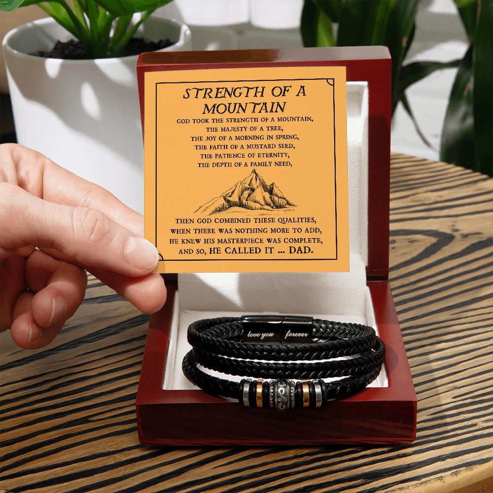 Strength of A Mountain - Men's "Love You Forever" Bracelet