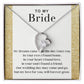 To My Bride - Dreams Come True Forever Love Necklace