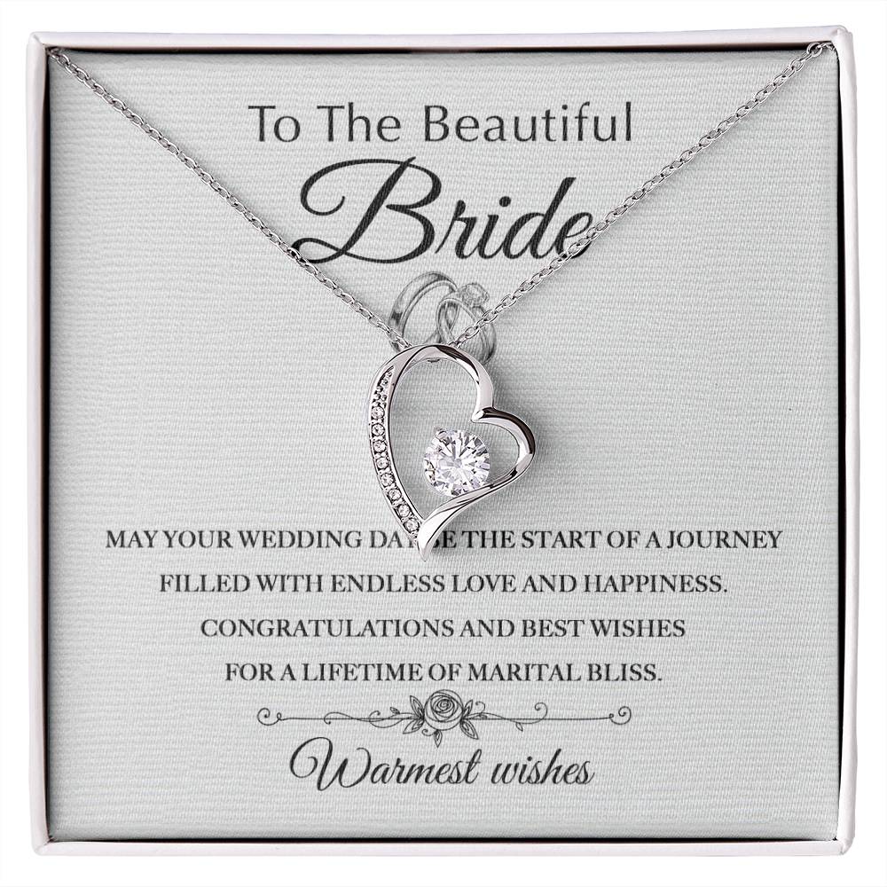 Beautiful Bride - Warmest Wishes - Forever Love Necklace