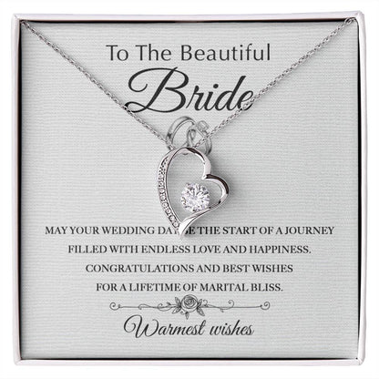 Beautiful Bride - Warmest Wishes - Forever Love Necklace