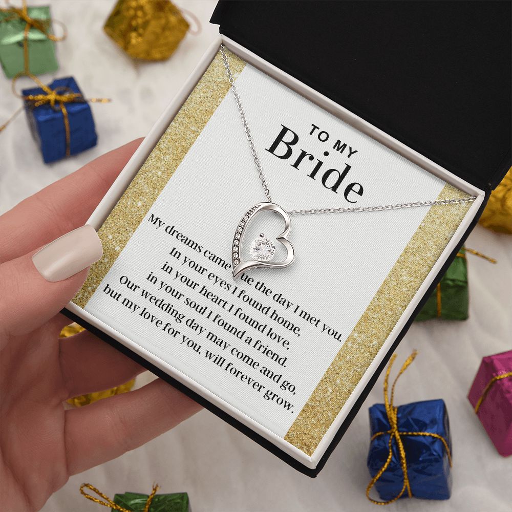 To My Bride - Dreams Come True Forever Love Necklace