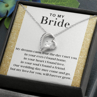 To My Bride - Dreams Come True Forever Love Necklace