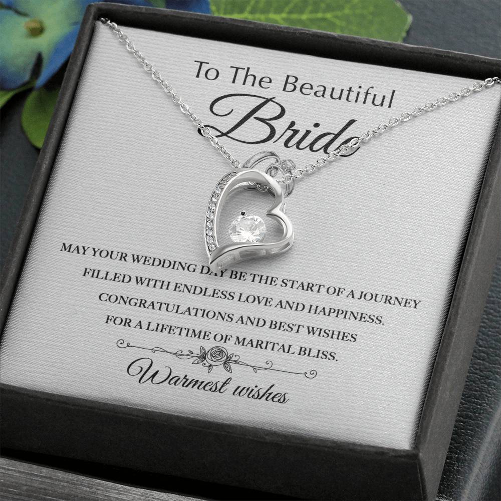 Beautiful Bride - Warmest Wishes - Forever Love Necklace