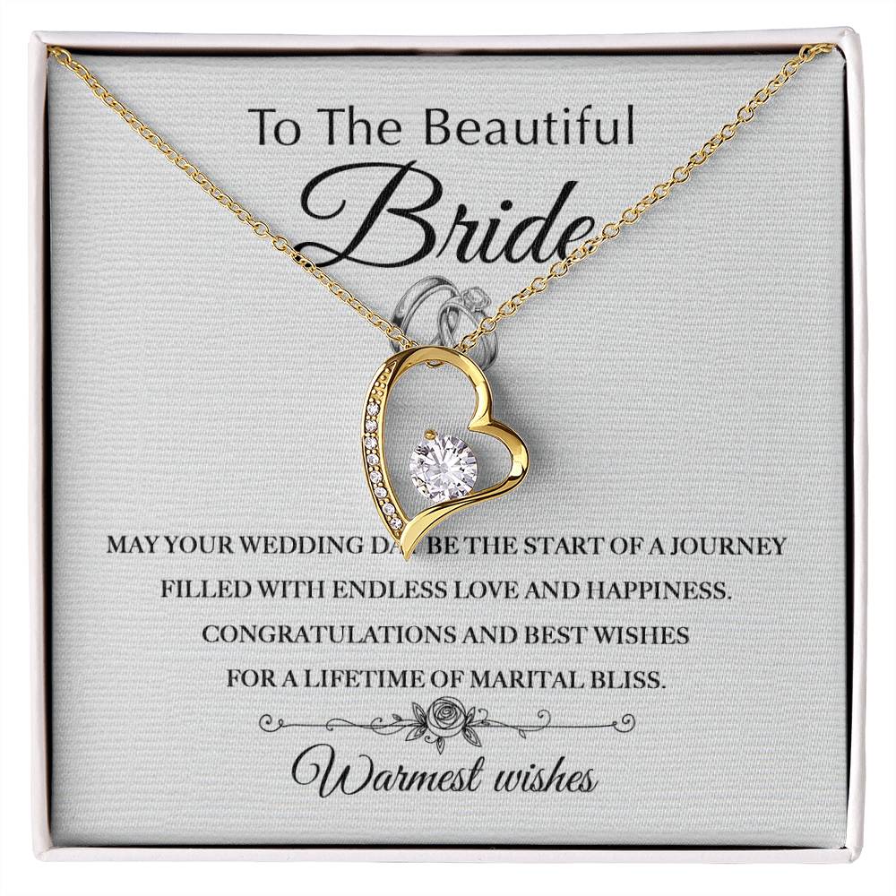 Beautiful Bride - Warmest Wishes - Forever Love Necklace