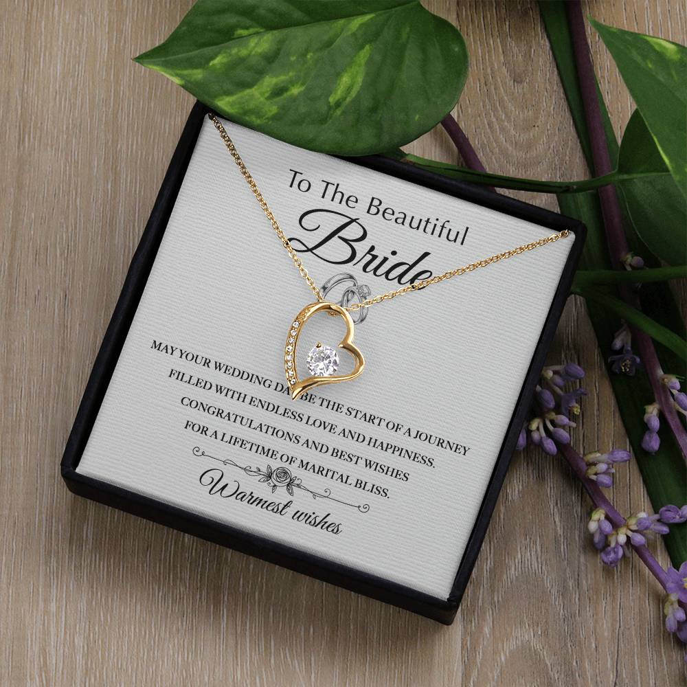 Beautiful Bride - Warmest Wishes - Forever Love Necklace